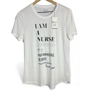 FIGS Women's I Am A Nurse Supersoft Short Sleeve Underscrub Tee Shirt Size S